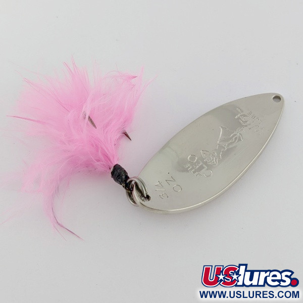 Vintage  Seneca Little Cleo (Hula Girl), 3/4oz nickel/blue fishing spoon #24270