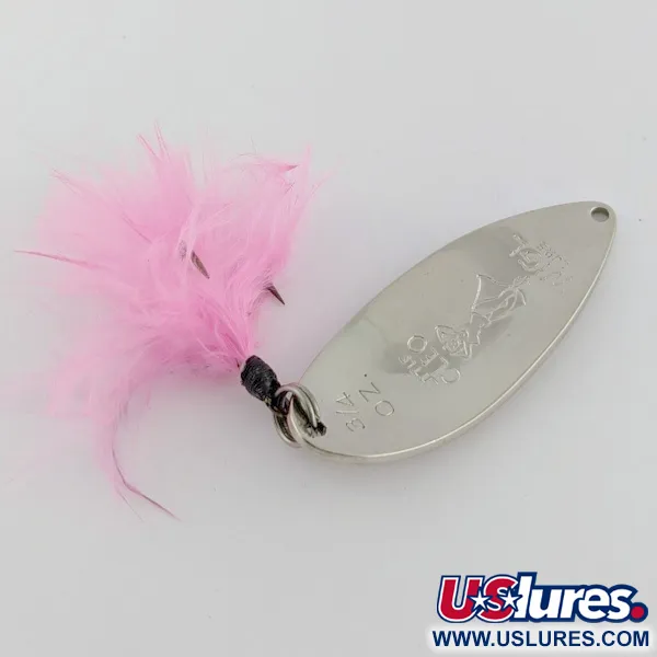 Vintage Seneca Little Cleo (Hula Girl), 3/4oz nickel/blue fishing spoon #24270