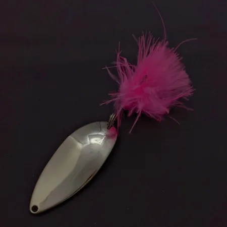 Vintage Seneca Little Cleo (Hula Girl), 3/4oz nickel/blue fishing spoon #24270