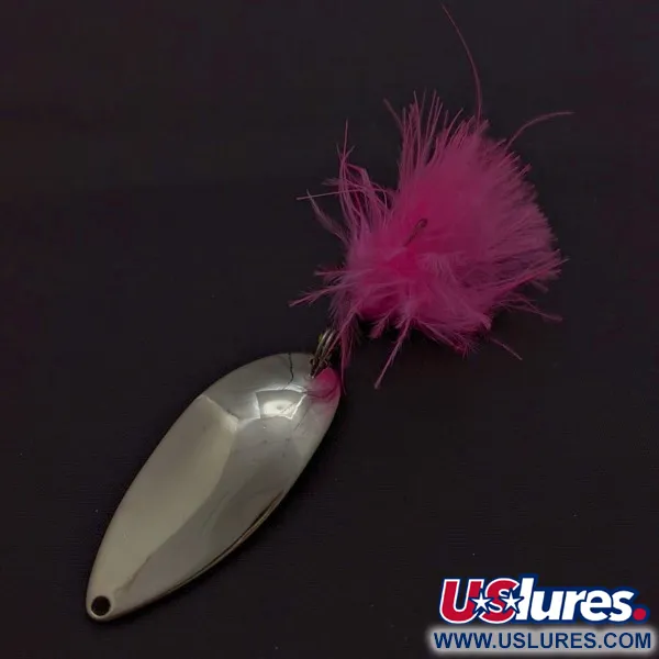 Vintage Seneca Little Cleo (Hula Girl), 3/4oz nickel/blue fishing spoon #24270