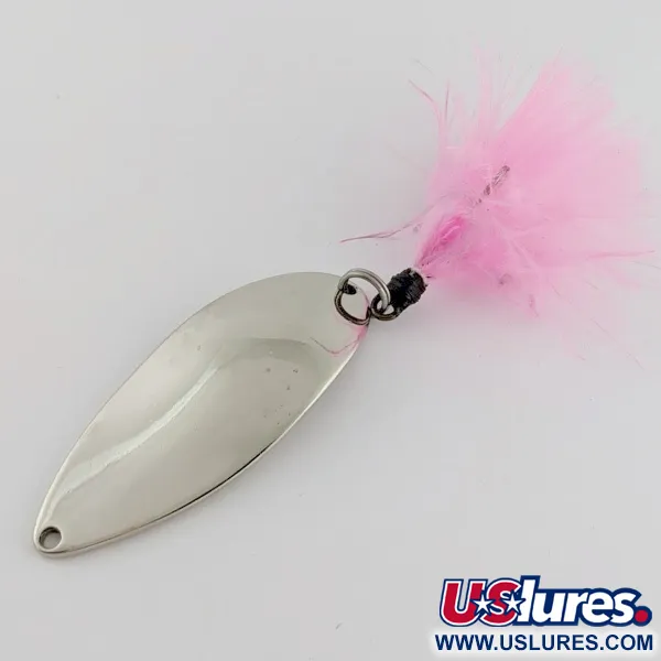 Vintage Seneca Little Cleo (Hula Girl), 3/4oz nickel/blue fishing spoon #24270