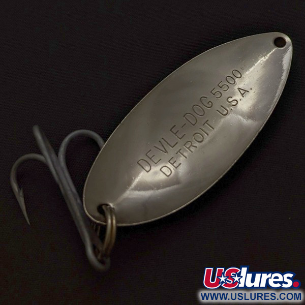 Vintage  Eppinger Dardevle Devle Dog  5500 Detroit (1980 s), 3/4oz Nickel fishing spoon #24271