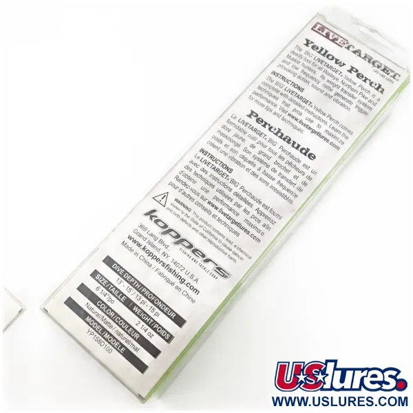 LiveTarget  LIVE TARGET Yellow Perch 16  Deep Diving, 3 1/4oz Yellow Perch fishing lure #24273