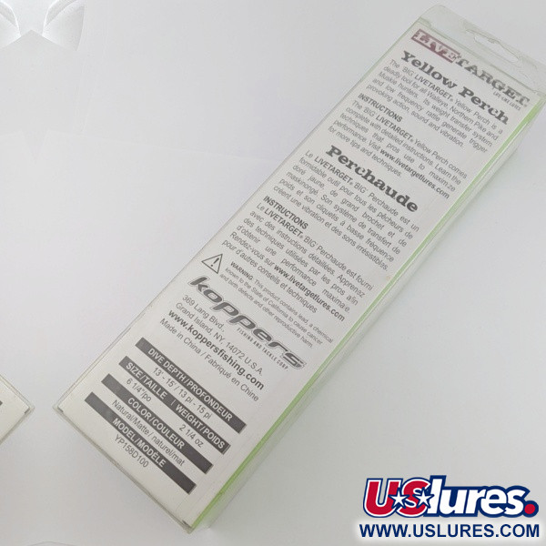 LiveTarget  LIVE TARGET Yellow Perch 16  Deep Diving, 3 1/4oz Yellow Perch fishing lure #24273