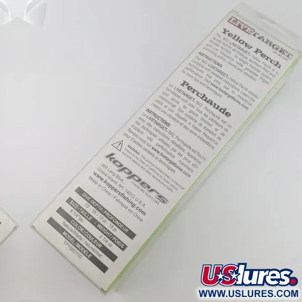 LiveTarget  LIVE TARGET Yellow Perch 16  Deep Diving, 3 1/4oz Yellow Perch fishing lure #24273