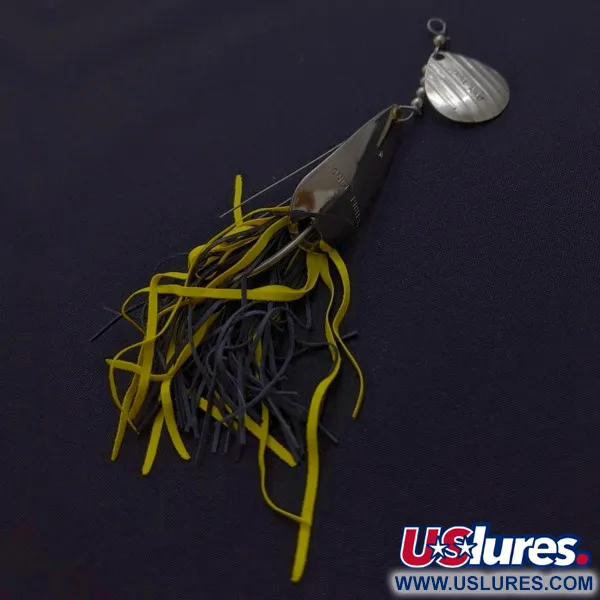 Vintage Strike King Timber Spin, 1/2oz  Nickel fishing spoon #24274