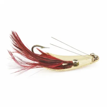 Vintage Weedless Weezel bait Rex Spoon, 2/5oz gold fishing spoon #24276