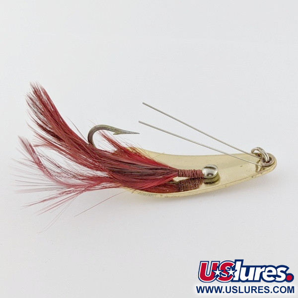 Vintage   Weedless Weezel bait Rex Spoon, 2/5oz gold fishing spoon #24276