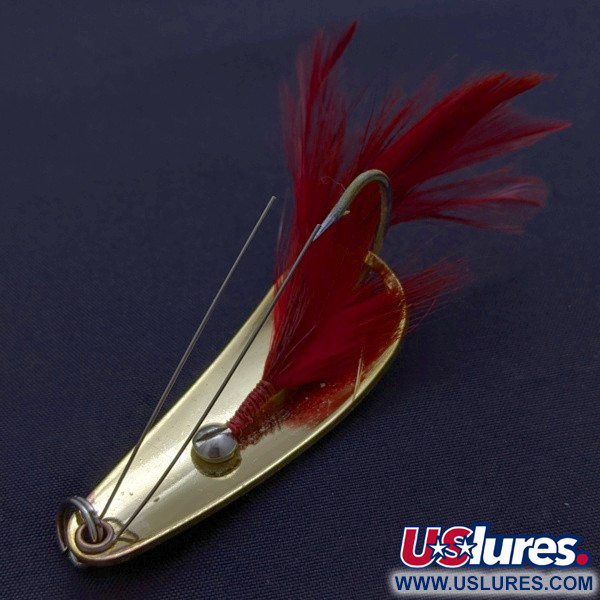 Vintage   Weedless Weezel bait Rex Spoon, 2/5oz gold fishing spoon #24276