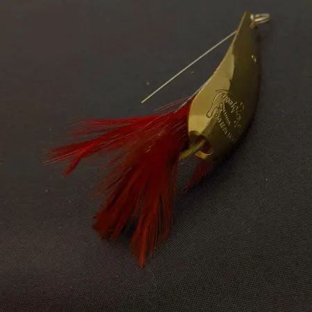 Vintage Weedless Weezel bait Rex Spoon, 2/5oz gold fishing spoon #24276