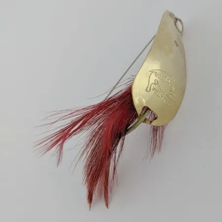 Vintage Weedless Weezel bait Rex Spoon, 2/5oz gold fishing spoon #24276