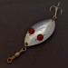 Vintage   Gibbs Ruby Eye Wiggler, 1oz silver/red fishing spoon #24277