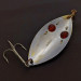 Vintage   Gibbs Ruby Eye Wiggler, 1oz silver/red fishing spoon #24277
