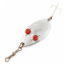 Vintage   Gibbs Ruby Eye Wiggler, 1oz silver/red fishing spoon #24277