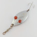 Vintage   Gibbs Ruby Eye Wiggler, 1oz silver/red fishing spoon #24277
