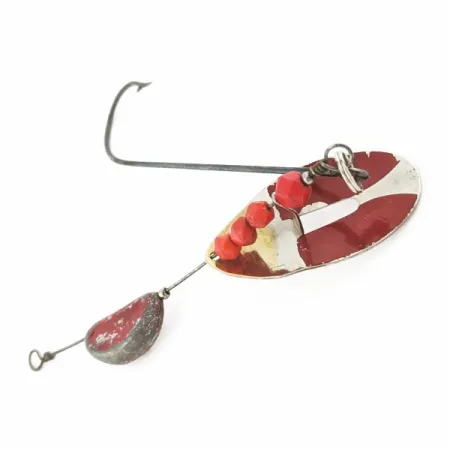 Vintage Weller June-Bug Stripe-on, 1/2oz silver/gold spinning lure #24278