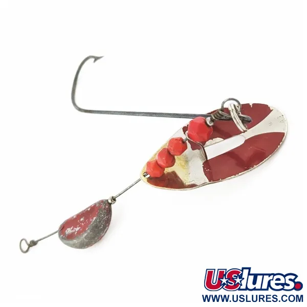 Vintage Weller June-Bug Stripe-on, 1/2oz silver/gold spinning lure #24278