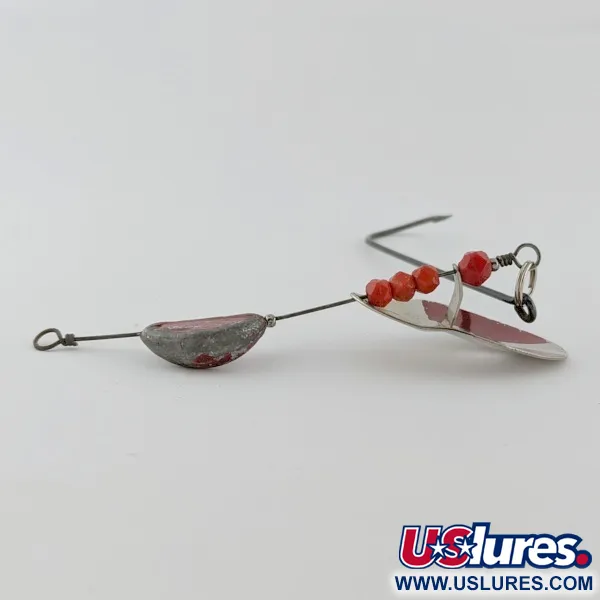 Vintage Weller June-Bug Stripe-on, 1/2oz silver/gold spinning lure #24278