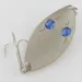 Vintage   Hofschneider Red Eye Wiggler, 1oz silver/brass/blue eyes fishing spoon #24287