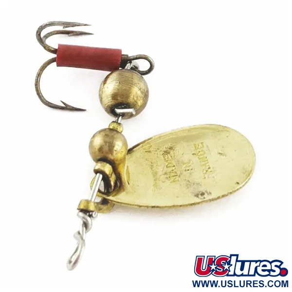 Vintage Mepps Aglia 0 (1960s), 3/32oz gold spinning lure #24289