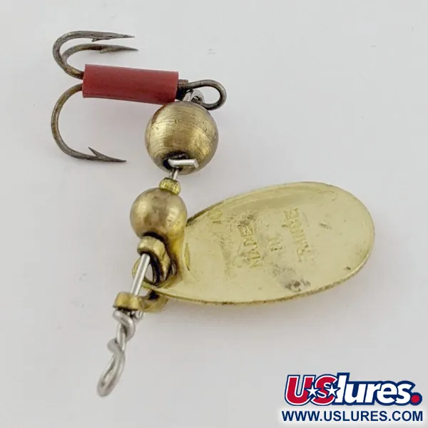 Vintage Mepps Aglia 0 (1960s), 3/32oz gold spinning lure #24289