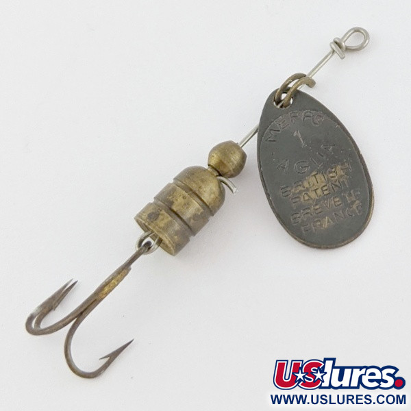 Vintage   Mepps Aglia 1 (1950s), 1/8oz black spinning lure #24290
