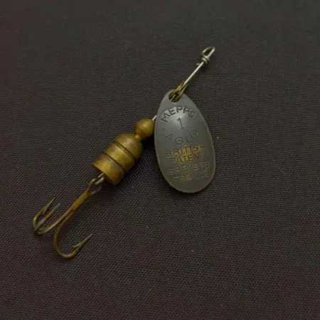 Vintage Mepps Aglia 1 (1950s), 1/8oz black spinning lure #24290