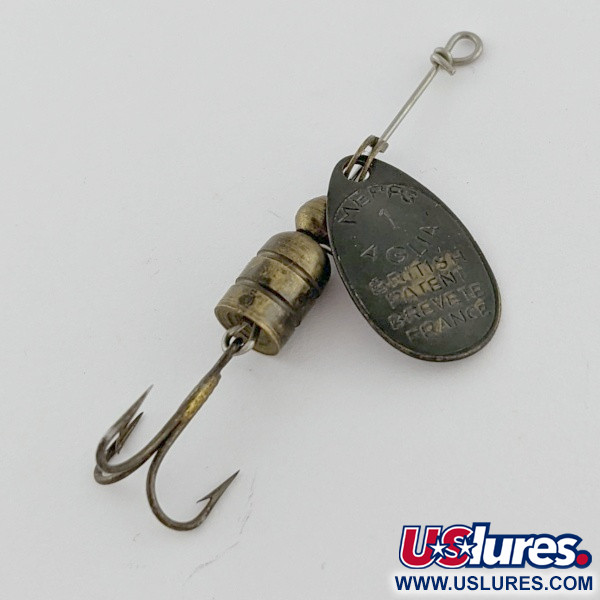Vintage   Mepps Aglia 1 (1950s), 1/8oz black spinning lure #24290