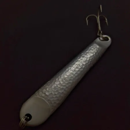 Vintage Hopkins No=Eql 4, 2 1/2oz nickel fishing spoon #24291