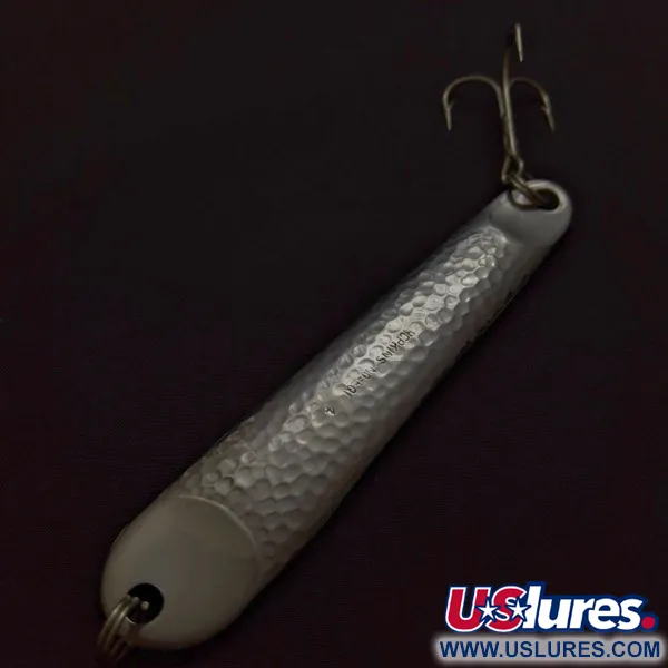 Vintage Hopkins No=Eql 4, 2 1/2oz nickel fishing spoon #24291