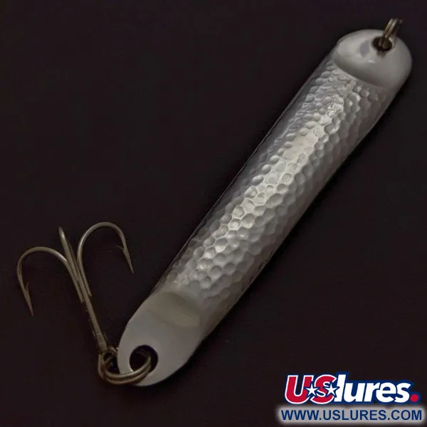 Vintage Hopkins No=Eql 4, 2 1/2oz nickel fishing spoon #24291