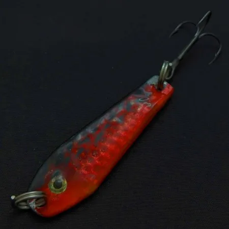 Vintage Renosky Lures Renosky bloody jig, 2/5oz red/black fishing spoon #24292