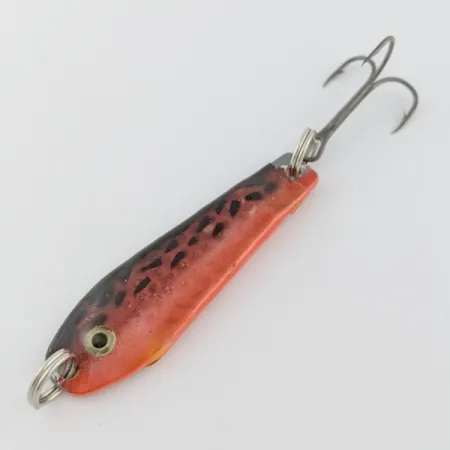 Vintage Renosky Lures Renosky bloody jig, 2/5oz red/black fishing spoon #24292