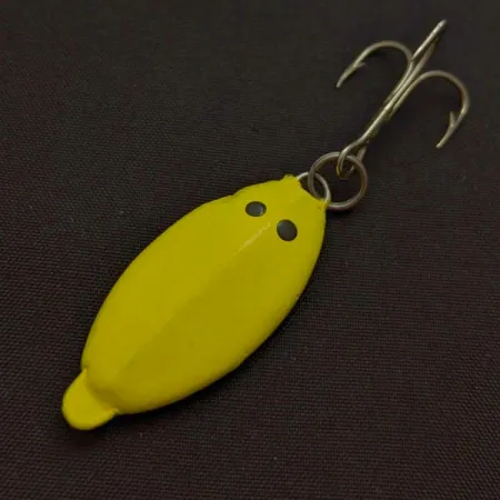 Vintage Worth Slab Jig , 2/3oz yellow fishing spoon #24294