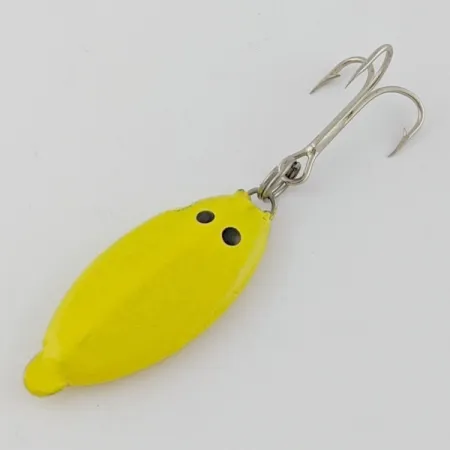 Vintage Worth Slab Jig , 2/3oz yellow fishing spoon #24294