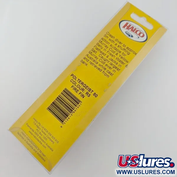   Halco Poltergeist 80, 3/5oz Fire Fin fishing lure #24305