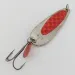 Vintage   Les Davis Hotrod, 1/2oz nickel/red fishing spoon #24306