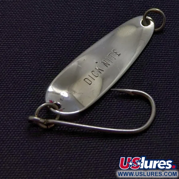 Vintage  Dick Nite Spoons Dick Nite, 1/32oz  Nickel  fishing spoon #24313