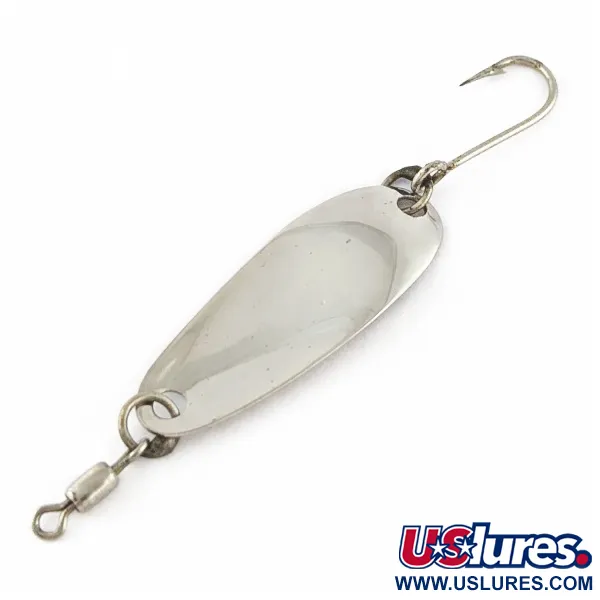 Vintage   Les Davis Canadian Wonder 1, 3/32oz nickel/gold fishing spoon #24314