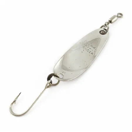 Vintage Les Davis Canadian Wonder 1, 3/32oz nickel/gold fishing spoon #24314
