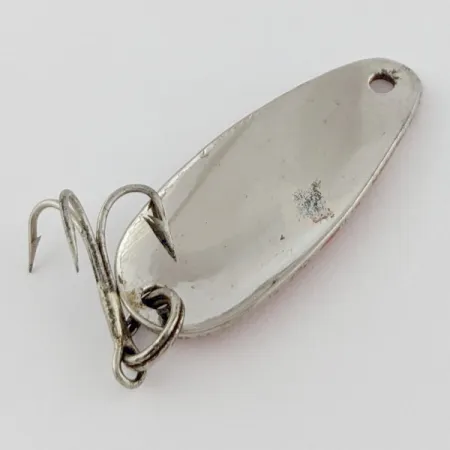 Vintage Dura-Pak  Dura Pack Spoon, 1/8oz Nickel/Red/White fishing spoon #24316