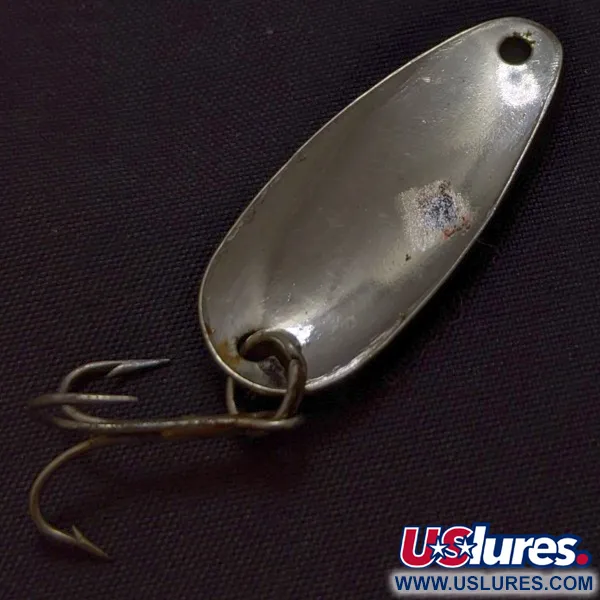 Vintage   Dura Pack Spoon, 1/8oz Nickel/Red/White fishing spoon #24316