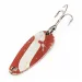 Vintage   Dura Pack Spoon, 1/8oz Nickel/Red/White fishing spoon #24316