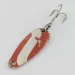Vintage   Dura Pack Spoon, 1/8oz Nickel/Red/White fishing spoon #24316