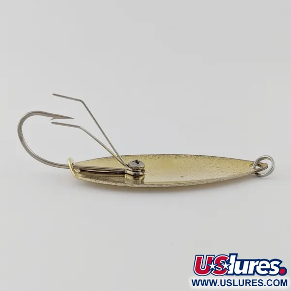 Vintage  Captain Mikes Aqua Dream Living Weedless Aqua Dream, 2/5oz Gold / yellow Scale fishing spoon #24317