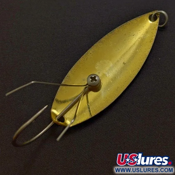 Vintage  Captain Mikes Aqua Dream Living Weedless Aqua Dream, 2/5oz Gold / yellow Scale fishing spoon #24317