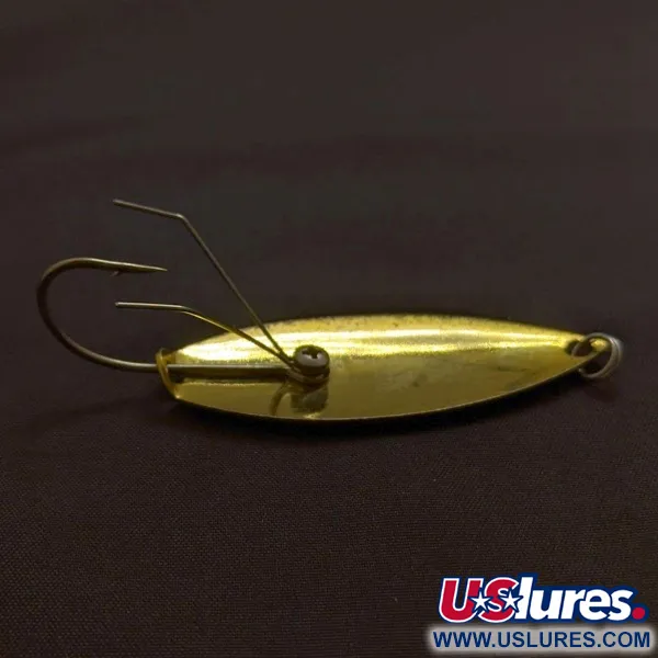 Vintage  Captain Mikes Aqua Dream Living Weedless Aqua Dream, 2/5oz Gold / yellow Scale fishing spoon #24317