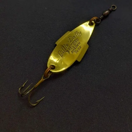 Vintage Abu Garcia Abu Little Daffy, 1/4oz gold/red fishing spoon #24319