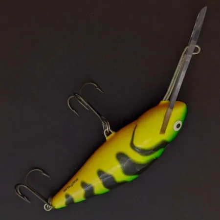 Vintage Salmo Perch 12 Floating, 1 1/4oz Hot Perch fishing lure #24329