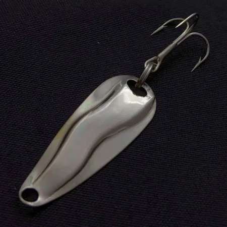 Vintage Luhr Jensen Hot Shot W, 3/64oz nickel fishing spoon #24333